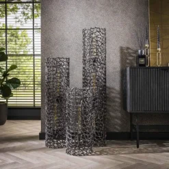hofstein Lampadaires Et Lampes Sur Pied|Cortecega Lampadaire Noir, 2 lumières