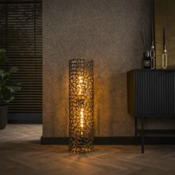 hofstein Lampadaires Et Lampes Sur Pied|Cortecega Lampadaire Noir, 2 lumières