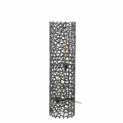 hofstein Lampadaires Et Lampes Sur Pied|Cortecega Lampadaire Noir, 2 lumières