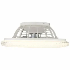 Corusso Ventilateur de plafond lumineux Luminaires Globo Lighting LED Chrome, 1 lumière, Télécommandes