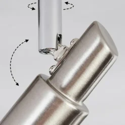 hofstein Spots Et Projecteurs|Crina Plafonnier, Spot de plafond Chrome, Nickel mat, 3 lumières