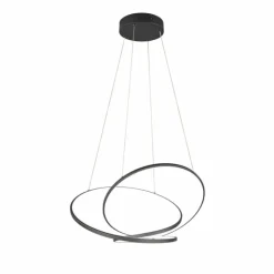 Luminaires Trio Suspensions|Darvin Suspension LED Noir, 1 lumière
