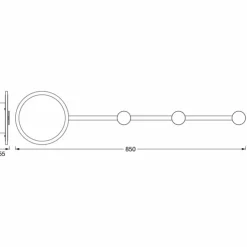 Luminaires Ledvance Éclairage Led|DECOR Applique murale / Plafonnier LED Argenté, 1 lumière