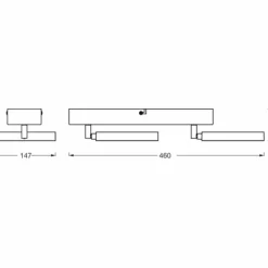 Luminaires Ledvance Éclairage Led|Decor Plafonnier LED Noir, 2 lumières