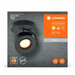 Luminaires Ledvance Éclairage Led|Decor Plafonnier LED Noir, 1 lumière