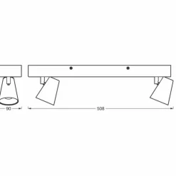 Luminaires Ledvance Éclairage Led|Decor Plafonnier LED Noir, 2 lumières