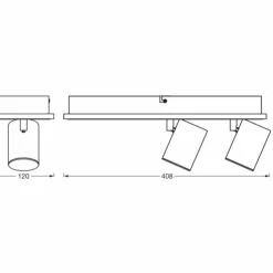 Luminaires Ledvance Éclairage Led|Decor Plafonnier LED Noir, 2 lumières