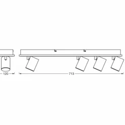 Luminaires Ledvance Éclairage Led|Decor Plafonnier LED Noir, 4 lumières