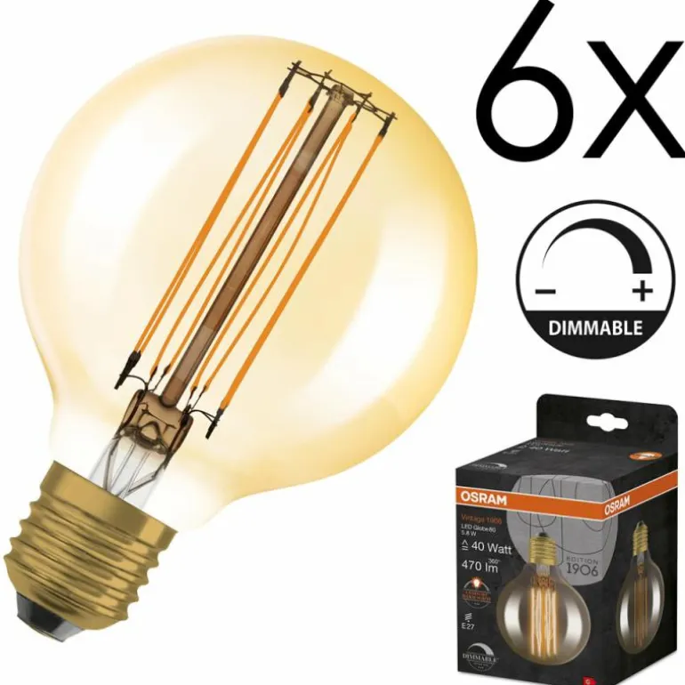 E27 LED 5.8 Watt blanc chaud dimmable 470 Lumen