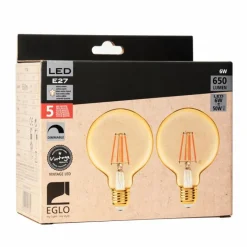 E27 Lot de 2 LED 6 watts 2200 kelvins 650 lumens