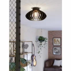 Luminaires Eglo Plafonniers|Eglo Plafonnier Noir, 1 lumière