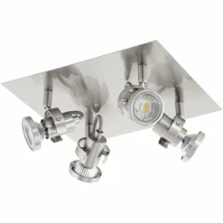 Luminaires Eglo Spots Et Projecteurs|Eglo TUKON 3 LED Nickel mat, 4 lumières