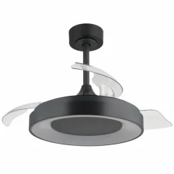 Elina Ventilateur de plafond lumineux Luminaires Globo Lighting LED Gris, 1 lumière, Télécommandes, Changeur de couleurs