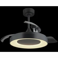 Elina Ventilateur de plafond lumineux Luminaires Globo Lighting LED Gris, 1 lumière, Télécommandes, Changeur de couleurs