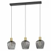 Luminaires Eglo Suspensions|EMPOLI Suspension Laiton, Noir, 3 lumières