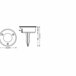 Endura Spot de jardin Luminaires Ledvance LED Acier brossé, 1 lumière
