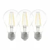 Ensemble de 3 lampes LED LM_LED_E27 clair Ø6cm L: 10,7cm avec 810 lumens