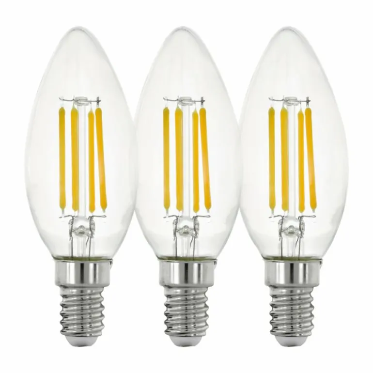 Ensemble de 3 lampes LED LM_LED_E14 clair Ø3,5cm L: 9,8 cm
