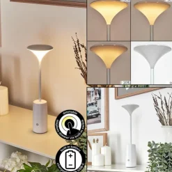 hofstein Éclairage Led|Eryon Lampe de bureau, Lampe à poser LED Blanc, 1 lumière