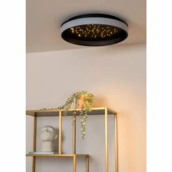 Luminaires Lucide Éclairage Led|ESTREJA Plafonnier LED Noir, 1 lumière