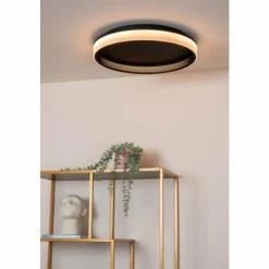 Luminaires Lucide Éclairage Led|ESTREJA Plafonnier LED Noir, 1 lumière