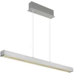 Luminaires Globo Lighting Suspensions|Ethan Suspension LED Aluminium brossé, Blanc, 1 lumière