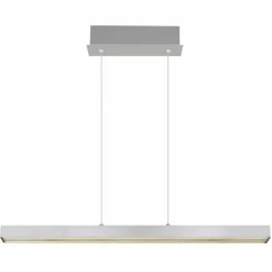 Luminaires Globo Lighting Suspensions|Ethan Suspension LED Aluminium brossé, Blanc, 1 lumière