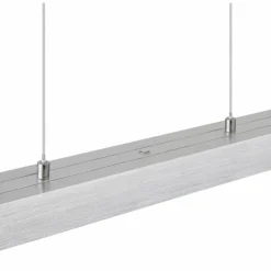 Luminaires Globo Lighting Suspensions|Ethan Suspension LED Aluminium brossé, Blanc, 1 lumière