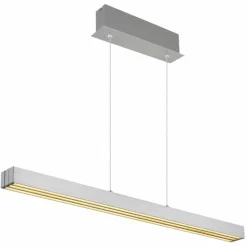 Luminaires Globo Lighting Suspensions|Ethan Suspension LED Aluminium brossé, Blanc, 1 lumière
