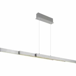Luminaires Globo Lighting Suspensions|Ethan Suspension LED Aluminium brossé, Blanc, 1 lumière
