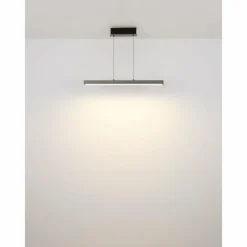 Luminaires Globo Lighting Suspensions|Ethan Suspension LED Aluminium brossé, Blanc, 1 lumière