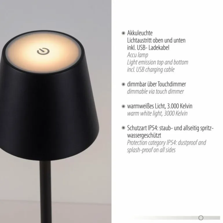 EURIA Lampadaire Luminaires Leuchten Direkt LED Noir, 1 lumière