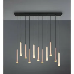Luminaires Trio Suspensions|Fiato Suspension LED Noir, 11 lumières