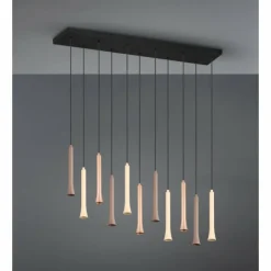 Luminaires Trio Suspensions|Fiato Suspension LED Noir, 11 lumières