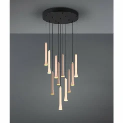 Luminaires Trio Éclairage Led|Fiato Suspension LED Noir, 11 lumières