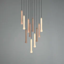 Luminaires Trio Éclairage Led|Fiato Suspension LED Noir, 11 lumières