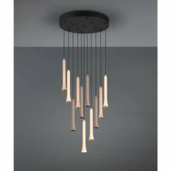 Luminaires Trio Éclairage Led|Fiato Suspension LED Noir, 11 lumières