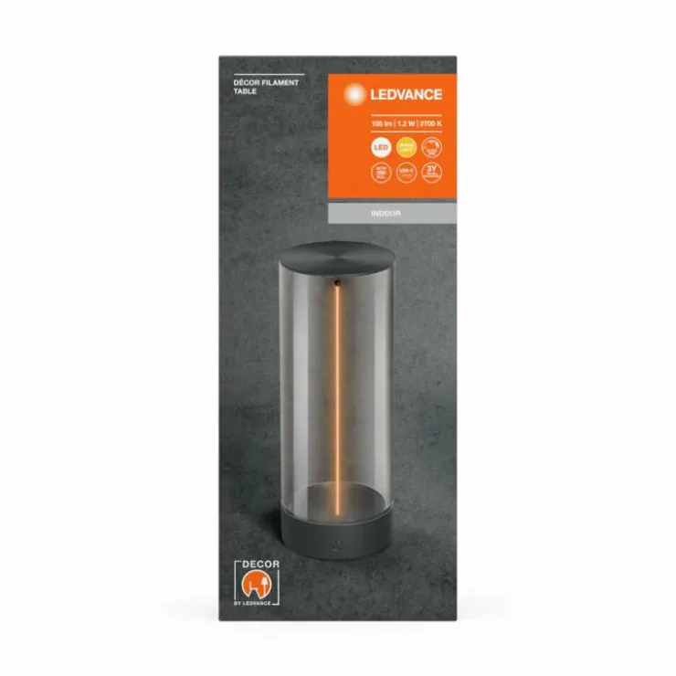 Luminaires Ledvance Éclairage Led|Filament Luminaire déco LED Gris, 1 lumière