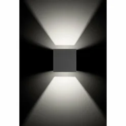 Fischeck Luminaire Up & Down, Applique murale Luminaires LCD LED Anthracite, 2 lumières