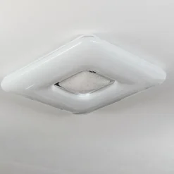 Flavlev Plafonnier LED Argenté, Blanc, 1 lumière, Télécommandes