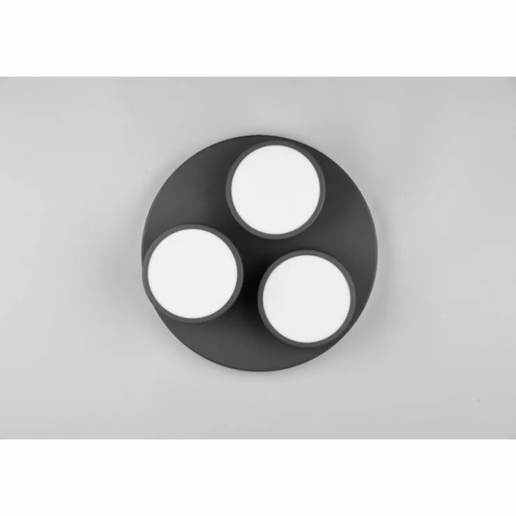 Luminaires Trio Éclairage Led|Franklin Plafonnier LED Anthracite, 3 lumières