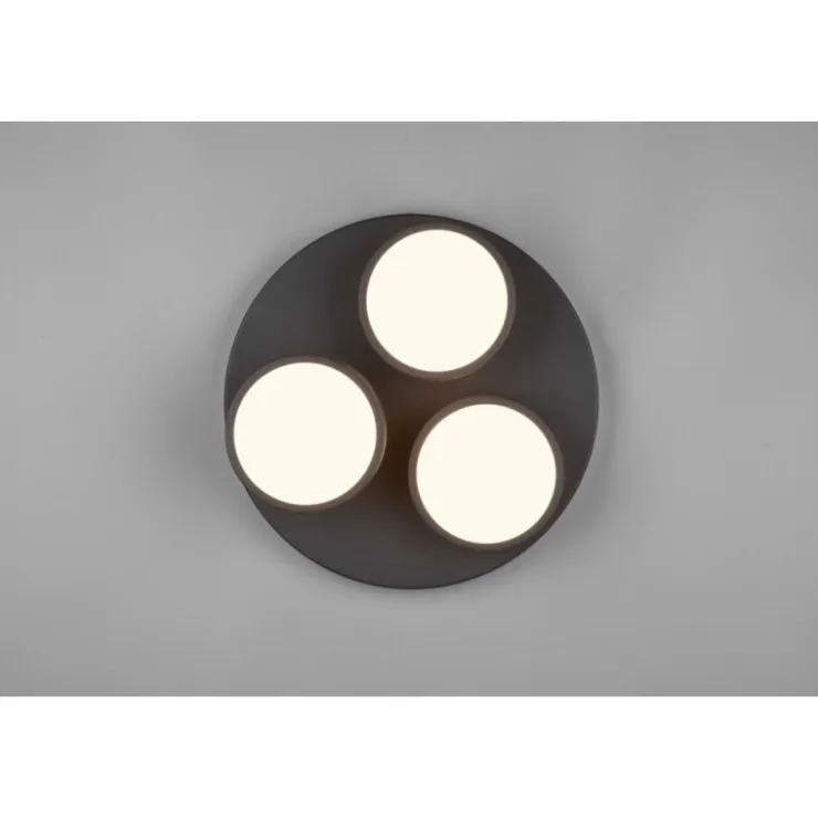 Luminaires Trio Éclairage Led|Franklin Plafonnier LED Anthracite, 3 lumières