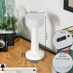 hofstein Éclairage Led|Gallboda Lampe à poser LED Blanc, 1 lumière