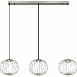 Luminaires Globo Lighting Éclairage Led|Galway Suspension LED Nickel mat, 1 lumière