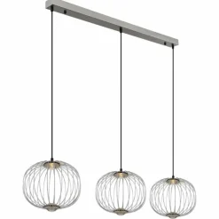 Luminaires Globo Lighting Éclairage Led|Galway Suspension LED Nickel mat, 1 lumière