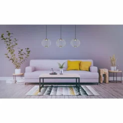 Luminaires Globo Lighting Éclairage Led|Galway Suspension LED Nickel mat, 1 lumière