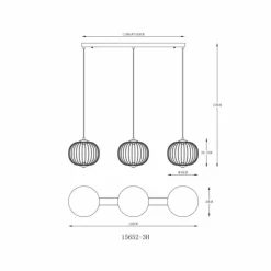 Luminaires Globo Lighting Éclairage Led|Galway Suspension LED Noir, 1 lumière