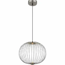 Luminaires Globo Lighting Éclairage Led|Galway Suspension LED Nickel mat, 1 lumière