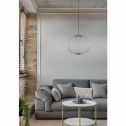 Luminaires Globo Lighting Éclairage Led|Galway Suspension LED Nickel mat, 1 lumière