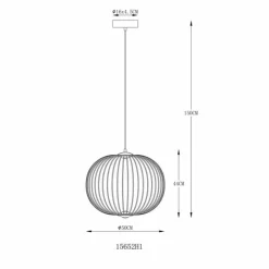 Luminaires Globo Lighting Éclairage Led|Galway Suspension LED Noir, 1 lumière